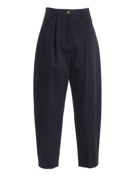 Pantalone carrot fit navy