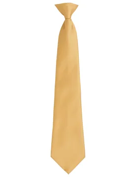 Unisex Adult Colours Fashion Plain Clip-On Tie (Gold) - Yellow - One Size - Premier - FashionsVida