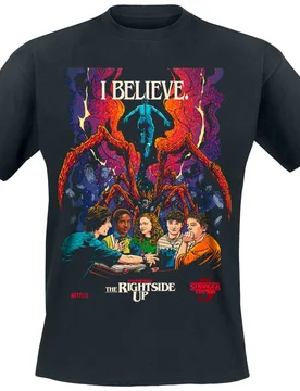 T-Shirt - Season 5 - Butcher Billy S5 CH 8 - I Believe - M bis 4XL - für Männer - Größe M - schwarz - Lizenzierter Fanartikel - Männer - male - Stranger Things - FashionsVida