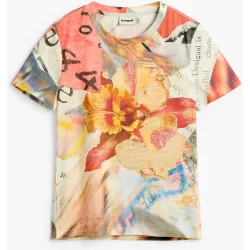 Camiseta de mujer estampada flores