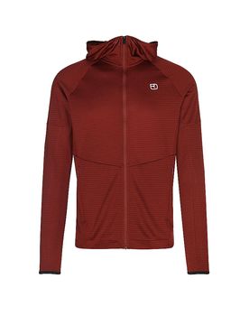Chaqueta polar con capucha Light Grid para hombre rojo oscuro L