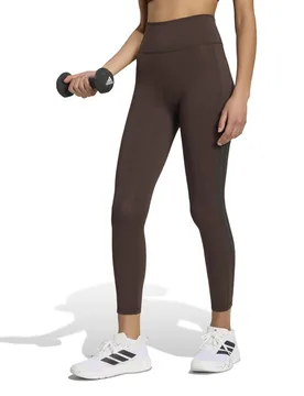 Optime High Waisted 7/8 Leggings Dark Brown female - Adidas - FashionsVida
