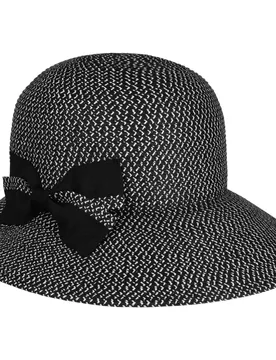 Vallena Straw Hat with Loop by - black-white - Damen - Size: One Size - Seeberger - FashionsVida