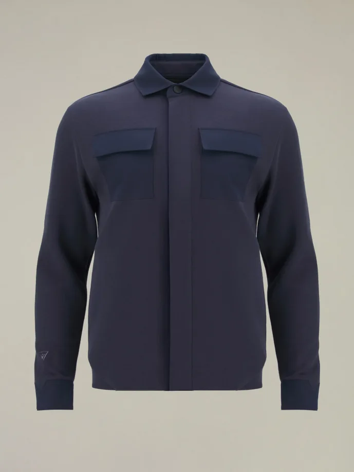 Camicia overshirt uomo navy blue - Macron - FashionsVida