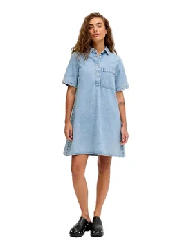 Robe Courte à Manches Courtes Amara Sille Jjxx Light Blue Denim XS - Jack & jones - FashionsVida