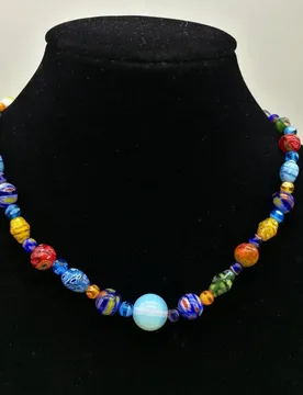 PCS Handmade Muran Thousand Flower Glass Bead Necklace Fashion DIY Handmade Personality Female Opal Jewelry - Aliexpress - FashionsVida