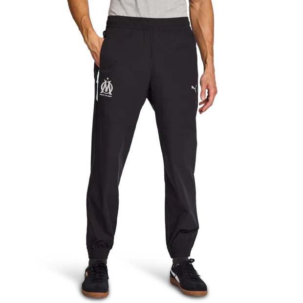 Olympic Marseille Uomo - Pantaloni Nero - Taglia M - Poly Woven M - Puma - FashionsVida