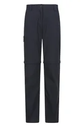 Hiker Stretch Womens Zip Off Trouser - Black - Black - Size: 6