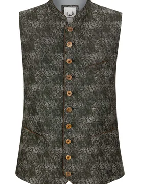 Trachtenweste Claudio (grün, Gr. 50) von Classics für Herren, Oberteile, 65% Polyamid, 25% Leinen, 10% Baumwolle - Stockerpoint - FashionsVida