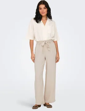 Pantalón de mujer ancho de tiro alto - JDY - FashionsVida