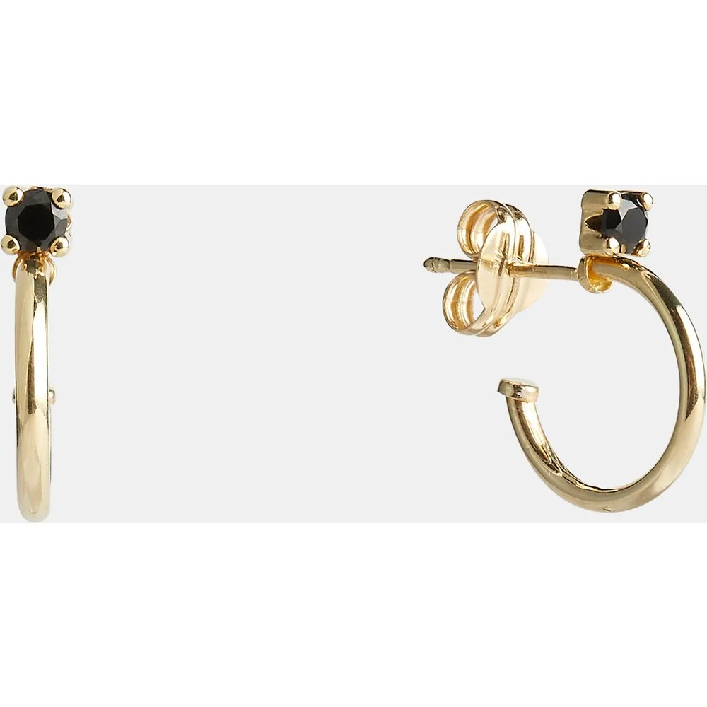 Pendientes de aro Essential Gold de oro y circonita - El Corte Inglés - FashionsVida