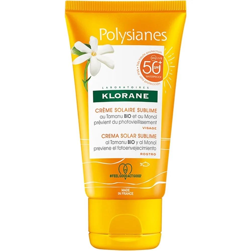 Crema Solar Sublime Spf50+ Al Monoï Y Tamanu Bio 50 ml Polysianes - Klorane - FashionsVida