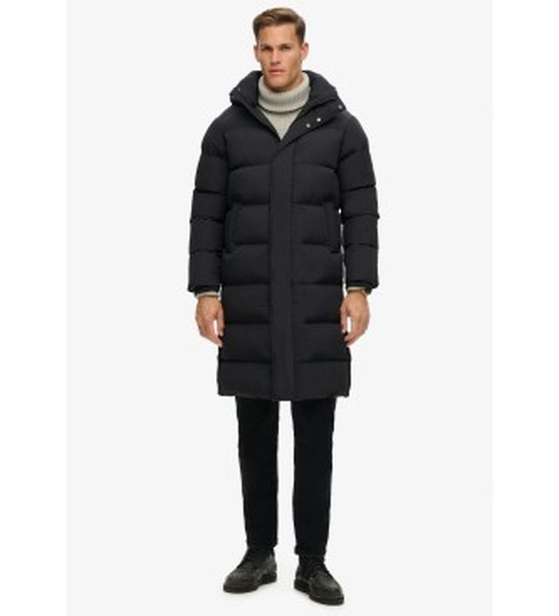 Para hombre. M5011977A Chaqueta acolchada larga con capucha (XXL), Casual, Sostenible, Nylon reciclado