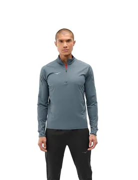 Men's GlideTech Quarter Zip in Faded Navy, Size Medium - HOKA - FashionsVida
