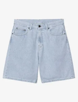 Bermuda denim relaxed-fit Nolan Short in tela ferma di cotone lavaggio bleach - Carhartt - FashionsVida