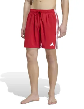 Stripes 8´´ Swimming Shorts Better Scarlet / White M Men - Adidas - FashionsVida