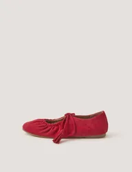 Tassel Flat Ballet Pumps Red female