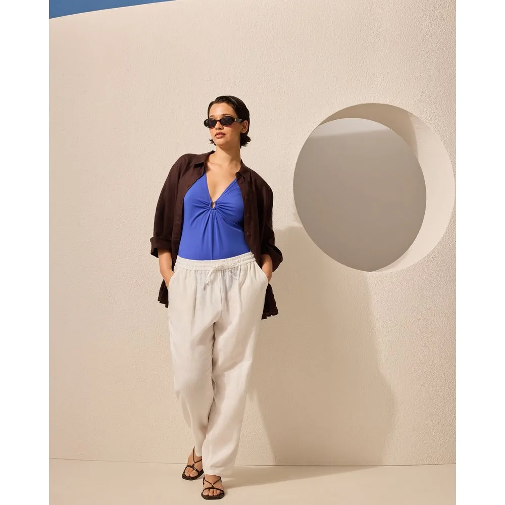 Bañador de mujer con detalles de anillas - Couchel - FashionsVida