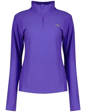 Maglietta A Manica Larga Con Mezza Cerniera Sport Essentials Space Dye Purple M
