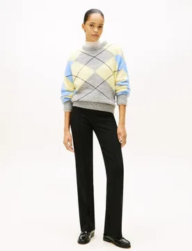 Pantalón de mujer de punto con bajo acampanado - Tommy Hilfiger - FashionsVida