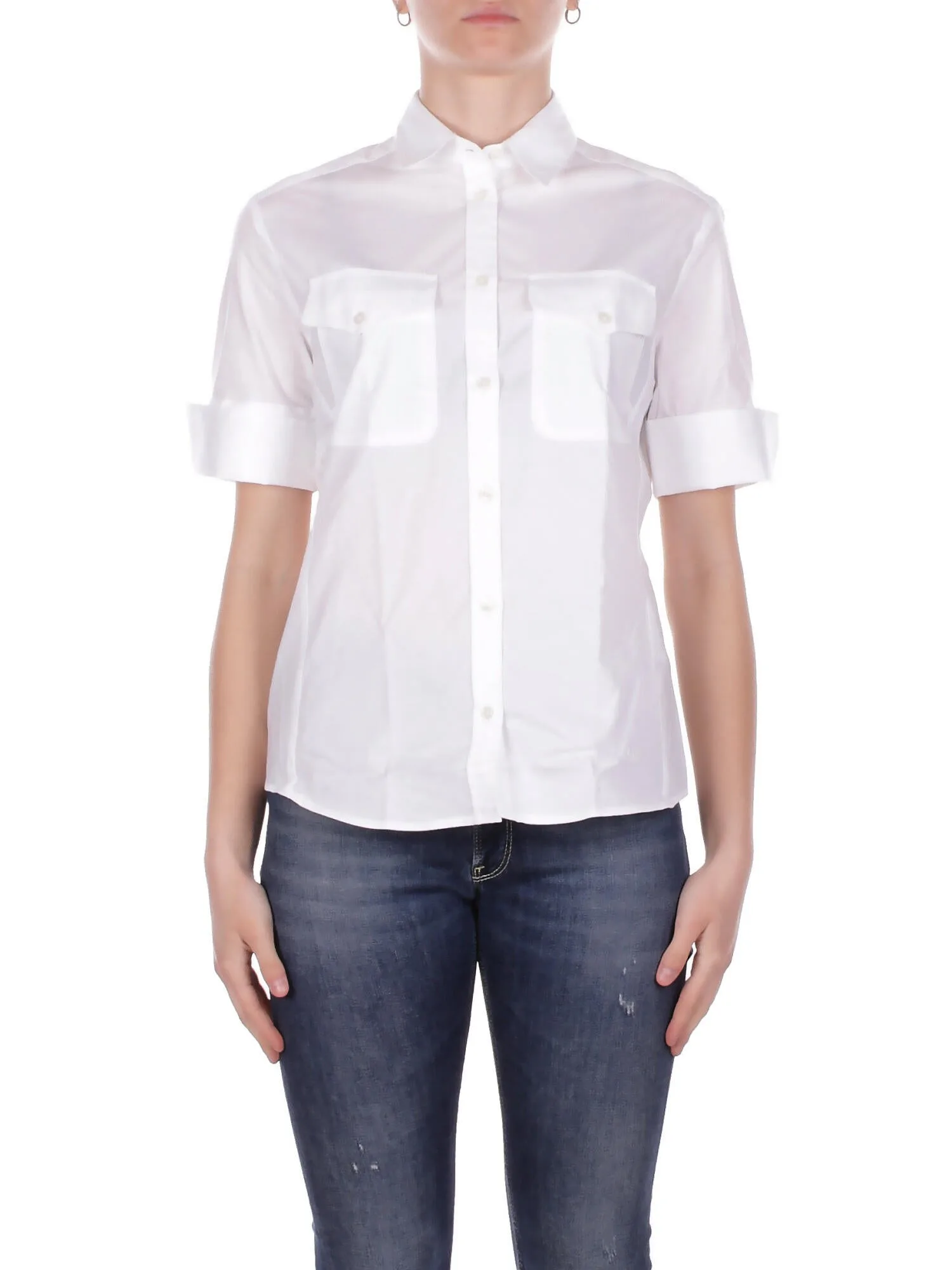 Donna camicia ncwa252600 szgrb001 camicia m\c bianco - Fay - FashionsVida