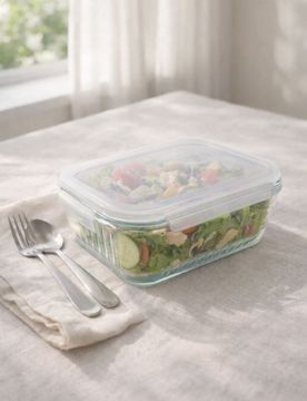 Lunch box trasparente con coperchio - clear