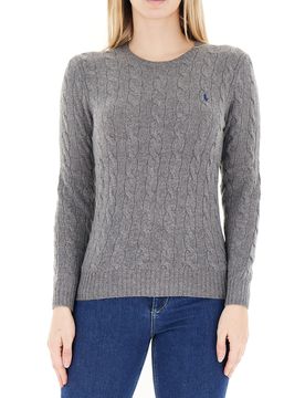 Maglione a trecce GRIGIO L