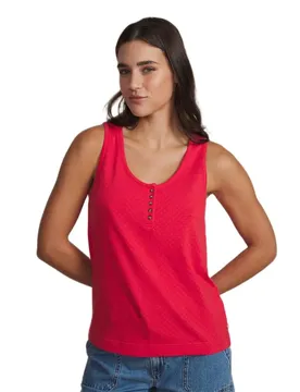 T-shirt Sans Manches Rommydeb Hibiscus / Red M