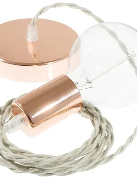 Cables Suspension Luminaire Tc43 50 Cm Taupe / Copper One Size - Creative - FashionsVida