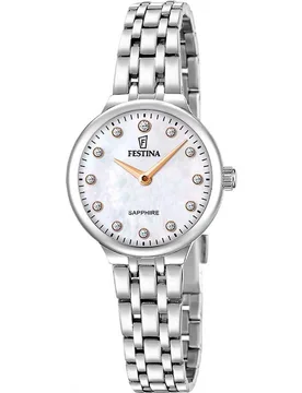 Women's F20744-1 Mademoiselle 26mm Quartz Watch in Silver - Silver - Size: One Size - Festina - FashionsVida