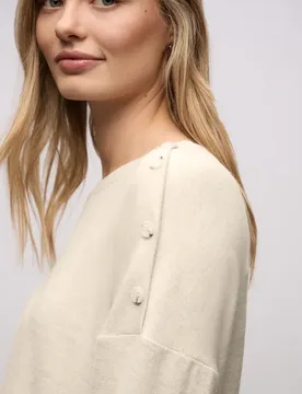 Softes Shirt mit Knöpfen female Beige - Street One - FashionsVida