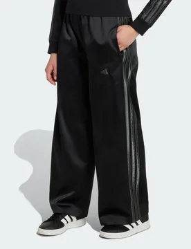 PANTALONI A GAMBA LARGA IN RASO 5-6A Black / Grey Six - Adidas - FashionsVida