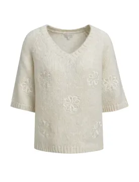 V-NECK RAGLAN PULLOVER 1/2 SLEEVE female