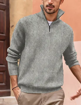 Autumn Men's Half Zip Up POLO shirts Slim Fit Lightweight Outdoor Mock Neck T-shirt Half Turtleneck Vertical stripes Streetwear - Aliexpress - FashionsVida