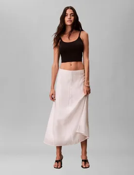 Falda de mujer midi de voile - Calvin Klein - FashionsVida