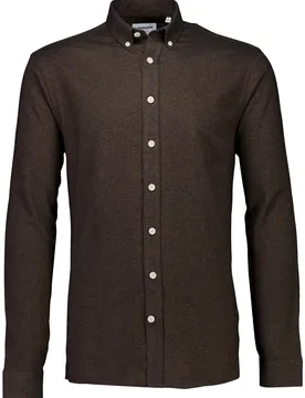 Mélange brushed shirt L/S male - S - FashionsVida
