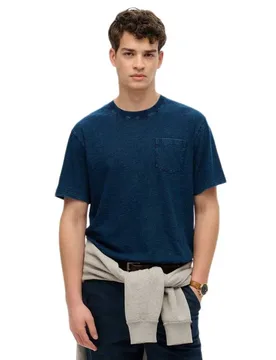 T-shirt à Manches Courtes Merchant Pocket Indigo M - Superdry - FashionsVida