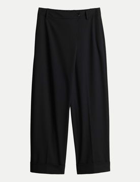 Relaxed-Fit Hose Mozy turn-up Schwarz 38