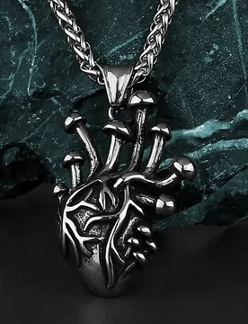Retro Gothic Simple Heart Pendant Men's Fashion Punk Simple Heart Gift Jewelry Wholesale - Aliexpress - FashionsVida