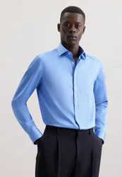 Slim Business Hemd Uni Blau 39