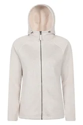 Nevis Womens Full Zip Hoodie - Beige - Beige - Size: 8