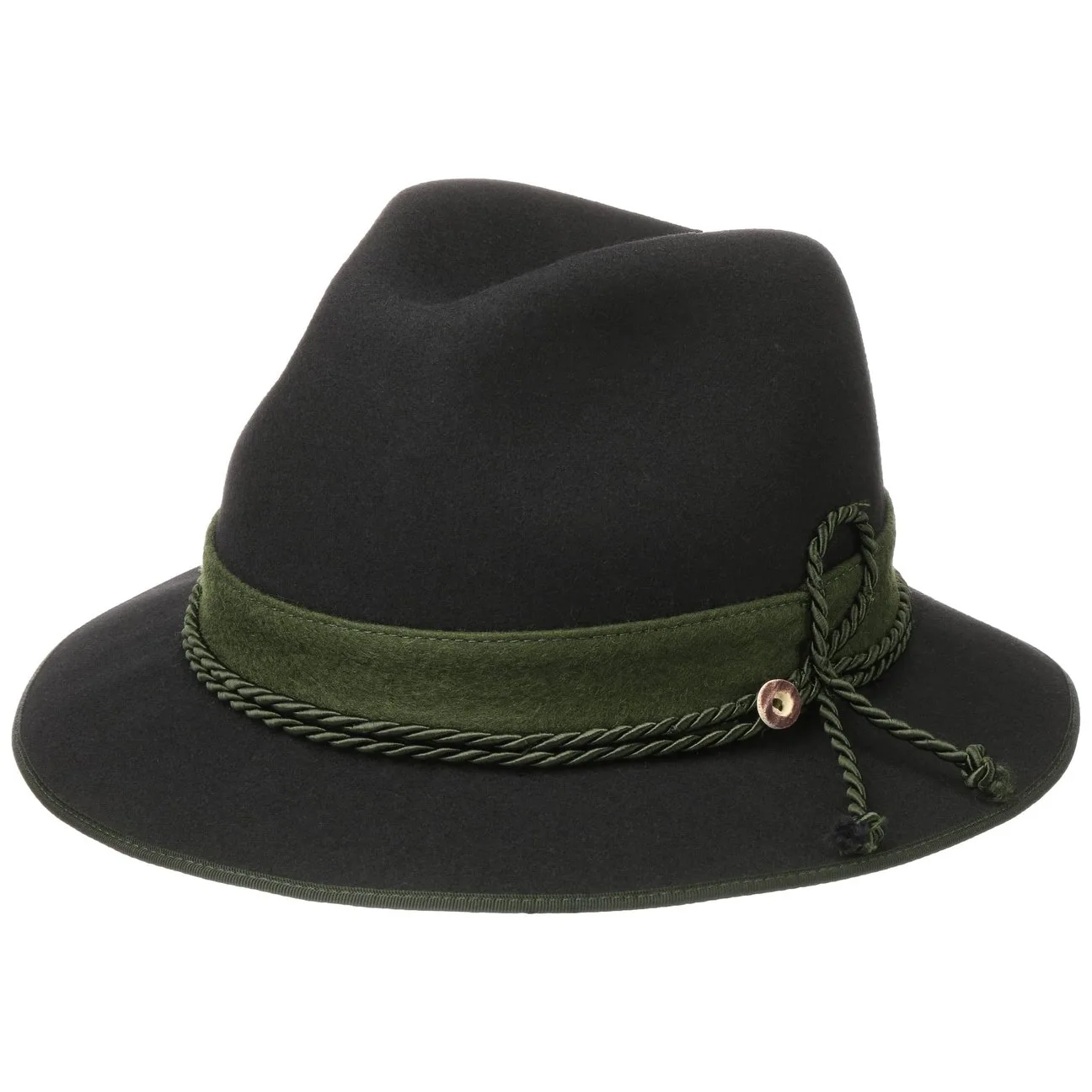 Steiermark Premium Wool Hat by - black - Female - Size: 55 cm - Lodenhut Manufaktur - FashionsVida