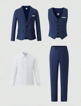 Piezas Conjunto de traje formal elegante y de alta gama para niños para banquetes, bodas, actuaciones en el escenario, anfitrión. Incluye: Chaqueta - Shein - FashionsVida