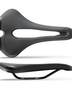 Sella bici ASPIDE Short Open-Fit Wide Carbon Steel