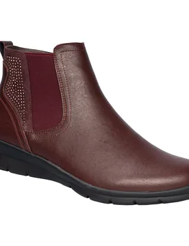 Wärmestiefelette Obermaterial Leder "Liane" rot 41 Damen - wonderwalk - FashionsVida
