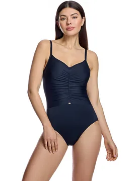 Bañador de mujer con fruncido central y escote corazón - Ory - FashionsVida