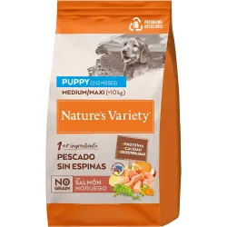 Pienso para perros cachorros medianos y grandes No Grain salmón noruego