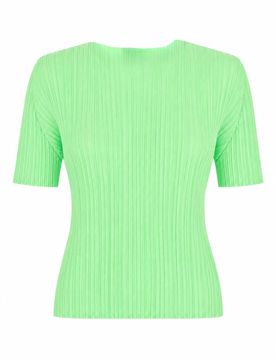 Women's Pleated Polyester Top