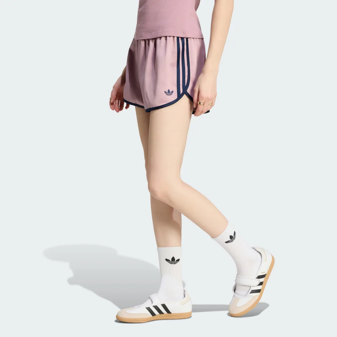 SHORT SPRINTER SATIN 3S XS Magic Mauve / Night Indigo - Adidas - FashionsVida