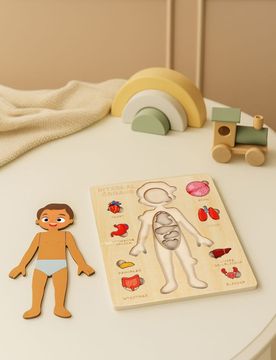 Puzzle educativo in legno - multicolor